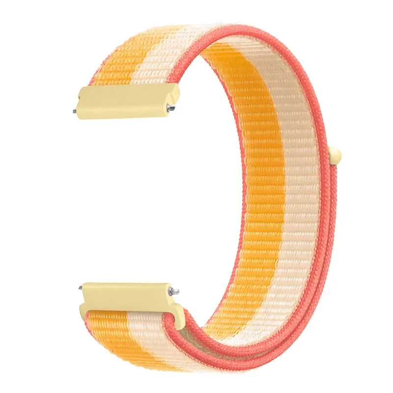 COROS Adjustable Nylon Loop Watch Band in Colors & Camo - Yellow / Beige