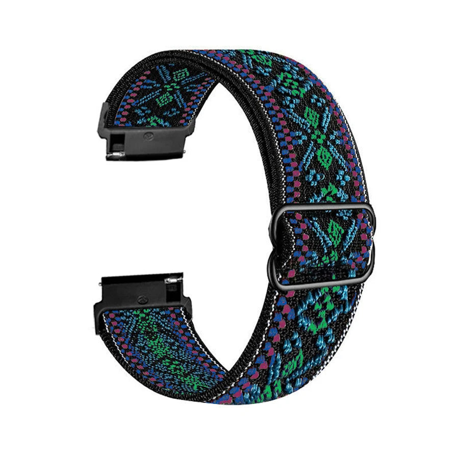 Dark Teal Garmin 18/20/22mm Quick Release Elastic Nylon Band