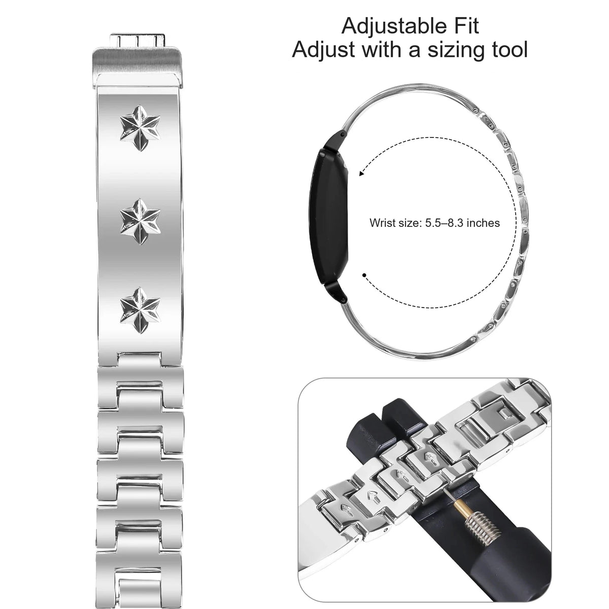 Fitbit Inspire 2, Inspire HR and Ace 3 Star Link Bracelet Band — band detail