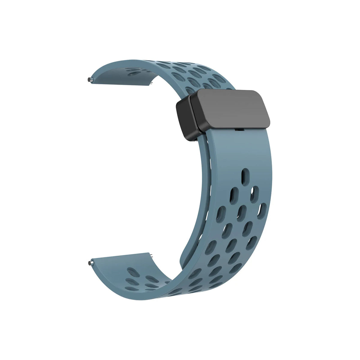 Polar Perforated Silicone Band with Magnetic Clasp — Blue Gray / Black Clasp
