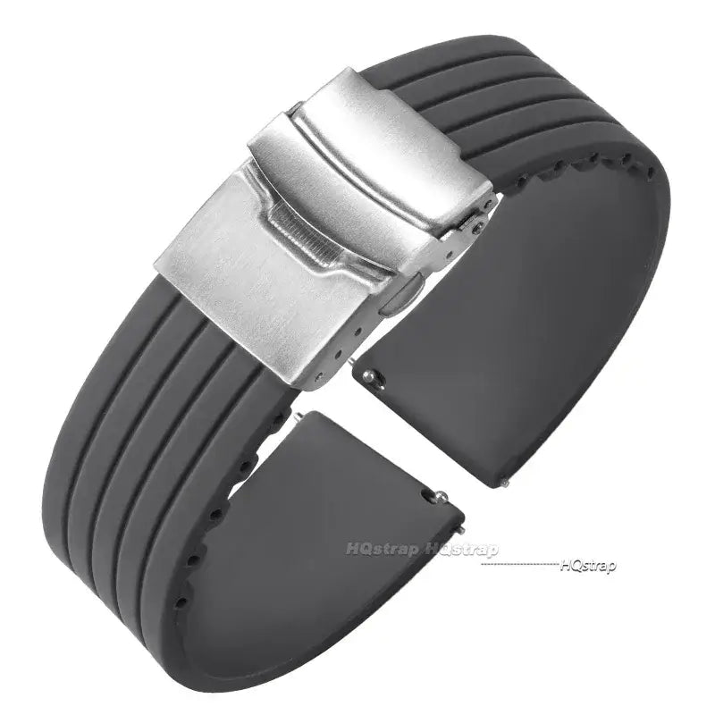 Silicone Folding Clasp Band for Amazfit – Dark Gray