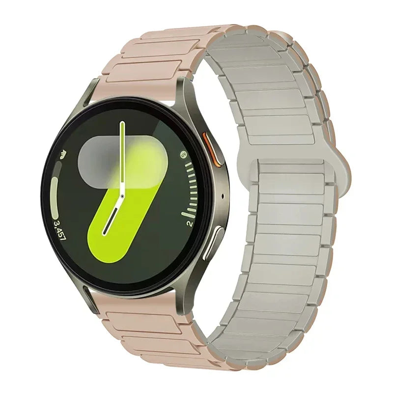 Motorola Moto Ribbed Magnetic Silicone Loop Band — Tan / Cream