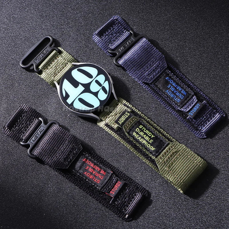 Nylon Hook-and-Loop Band for Motorola Moto — Nylon loop bands on watches