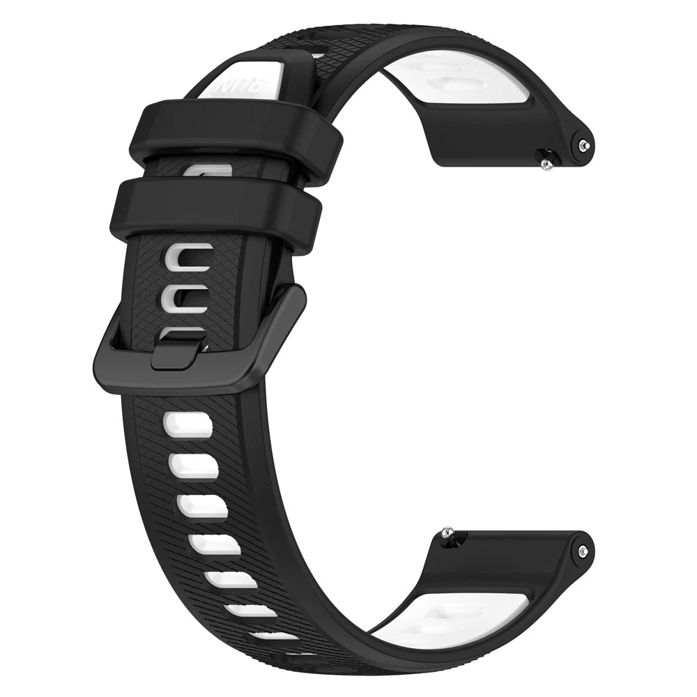 Motorola Moto Textured Silicone Sport Band in Solid and Two-Tone Colors — Black / White