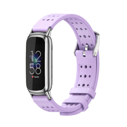 Lavender / Silver Fitbit Luxe Mesh or Perforated Sport Band