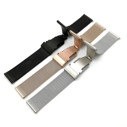 Garmin Milanese Mesh Band in black and rose gold