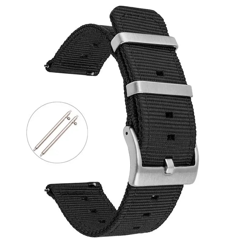 TicWatch Nylon Band with Twin Metal Keepers - Black