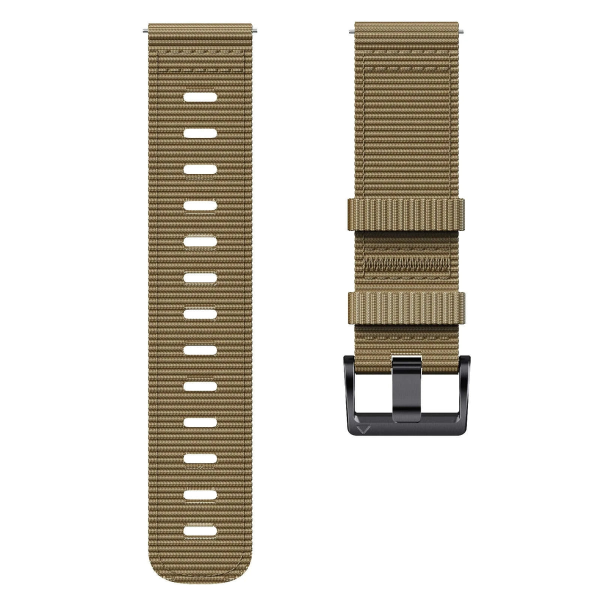 Amazfit Ribbed Nylon Band with Black Buckle — Khaki