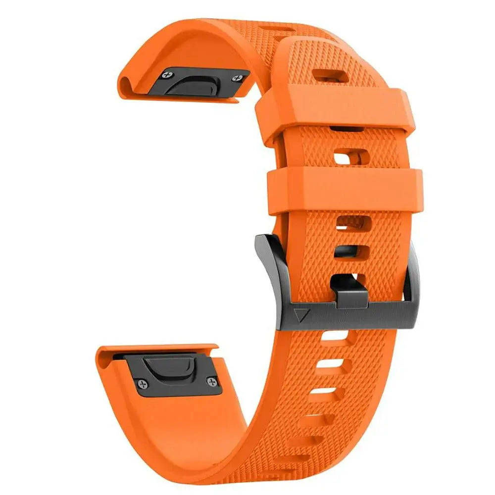 Garmin QuickFit Silicone Band - Camo and Two-Tone in Orange - Textured