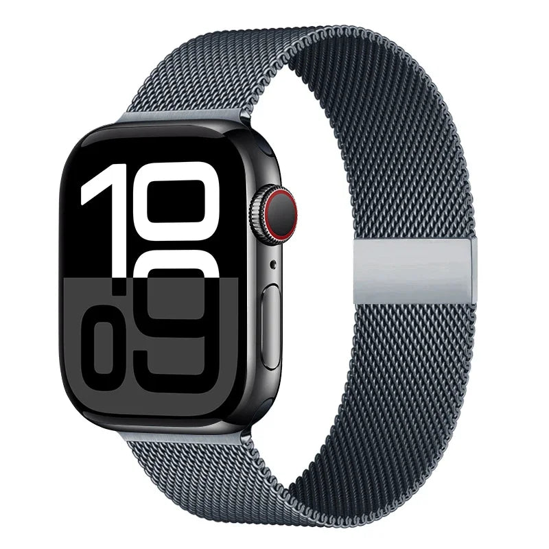 Colorful Milanese Mesh Apple Watch Band in Space Gray
