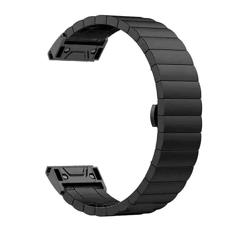 Garmin QuickFit Stainless Steel Wide-Link Band in Black