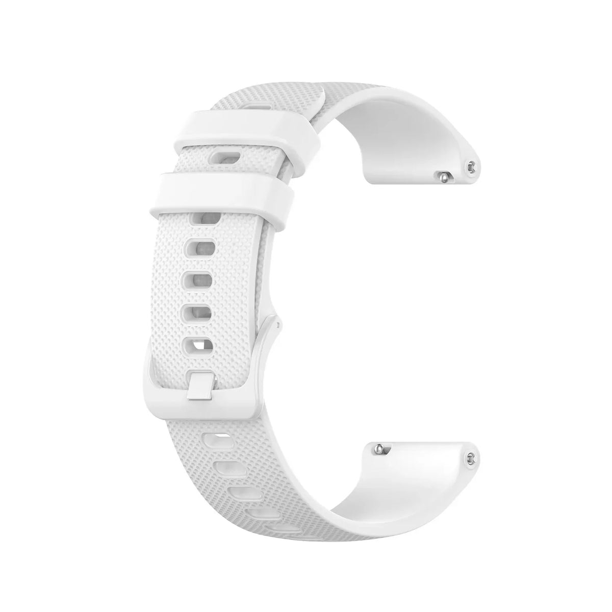 OnePlus Smartwatch Bands Silicone Strap Breathable Sport Watch Band in white color with adjustable fit.