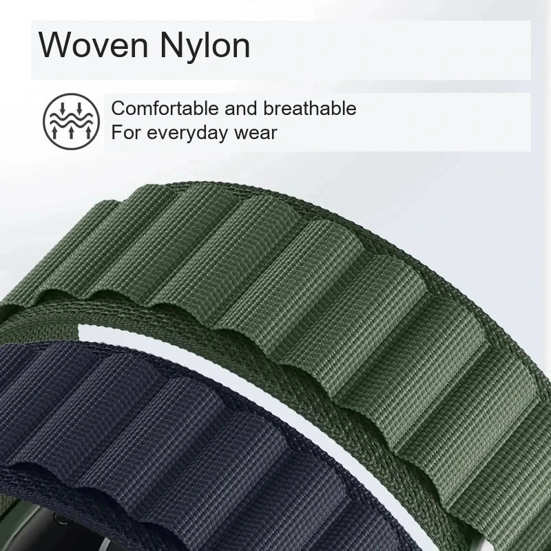 Fitbit Versa 4, Versa 3, Sense 2 and Sense Alpine Loop Nylon Band — band detail