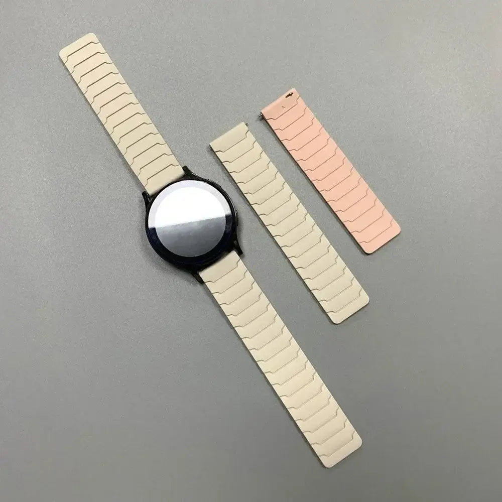 Amazfit Segmented Magnetic Silicone Loop Band — Starlight / Pink