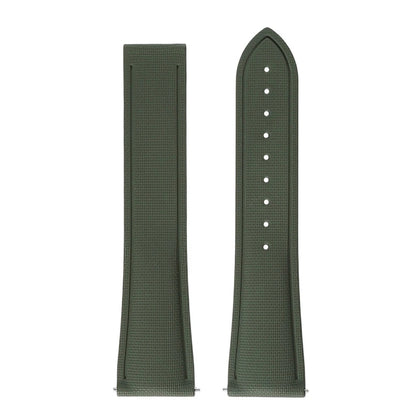 Garmin Sailcloth-Texture FKM Rubber Band in Green, strap only