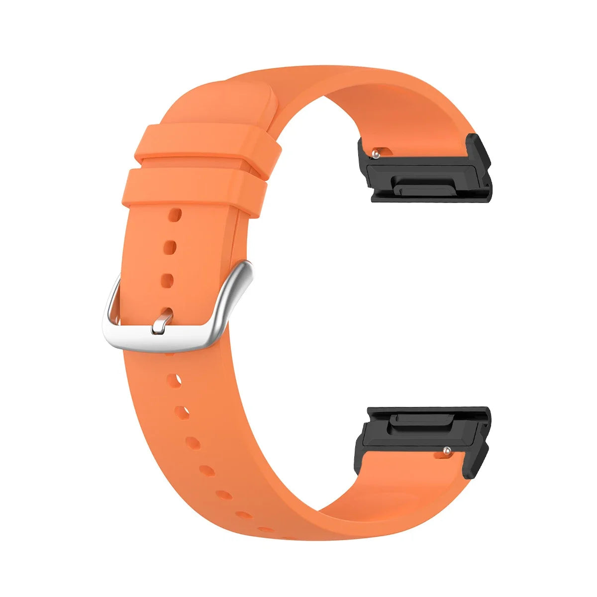 Garmin QuickFit Smooth Silicone Buckle Band in Orange / Black