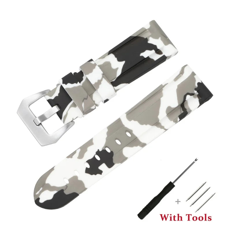 OnePlus Smartwatch Bands Silicone Sport Watch Strap Waterproof Bracelet with camouflage design and installation tools