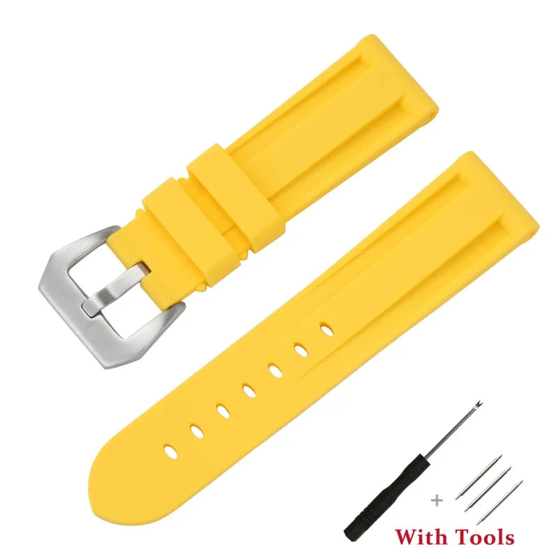 Motorola Moto Silicone Buckle Band in Solid and Camo Colors — Yellow