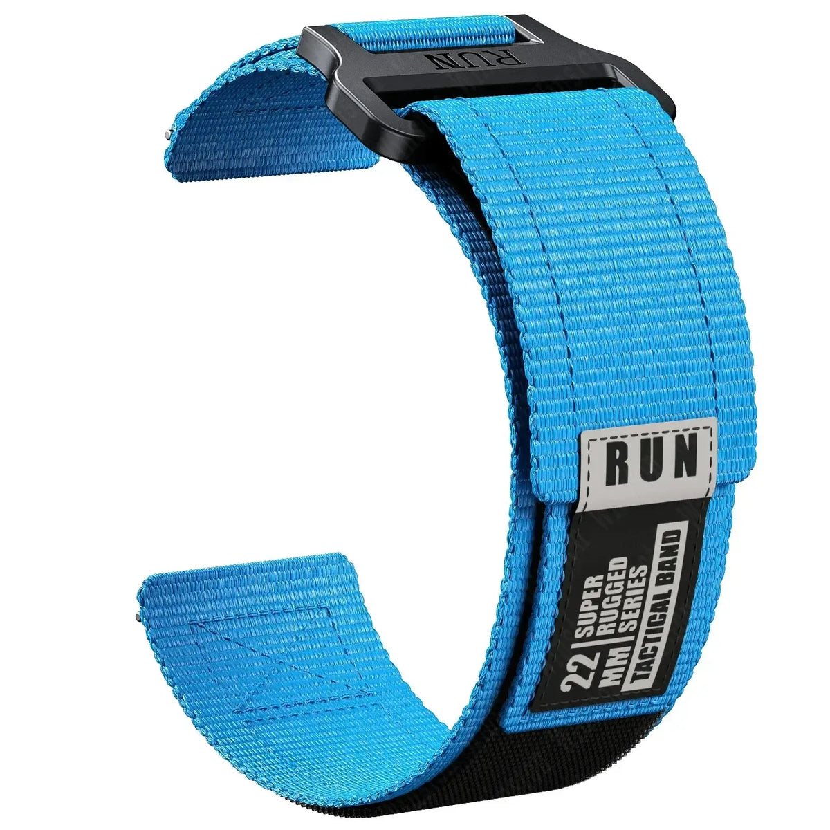 Amazfit Nylon Hook-and-Loop Band with RUN Label — Sky Blue