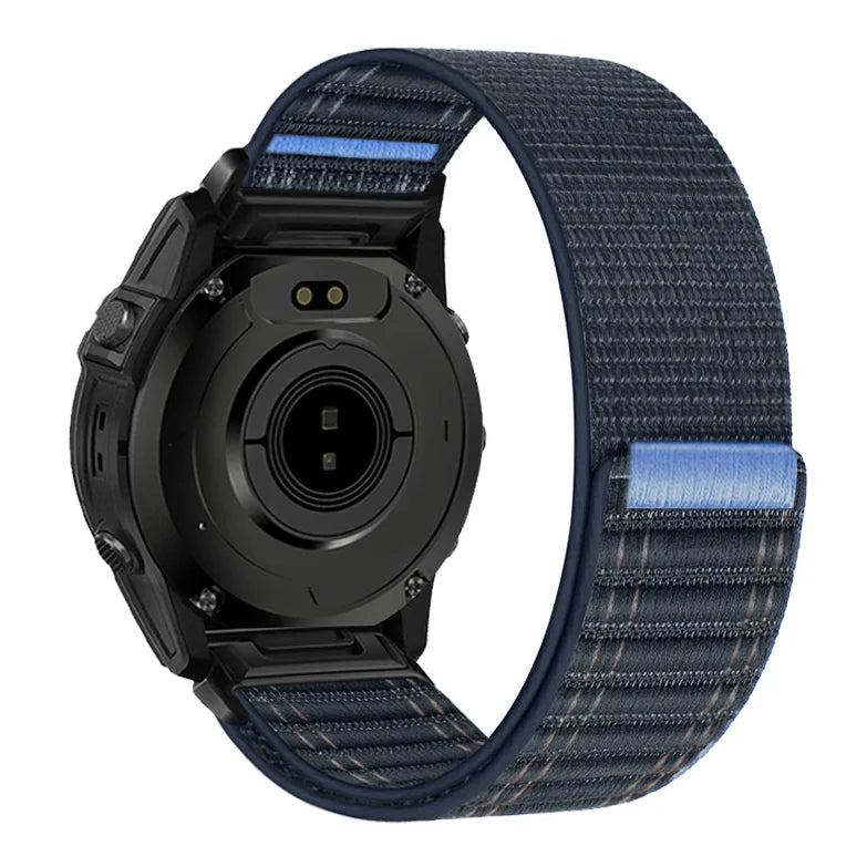 Denim Blue Garmin QuickFit 20/22/26mm Lightweight Nylon Loop Band