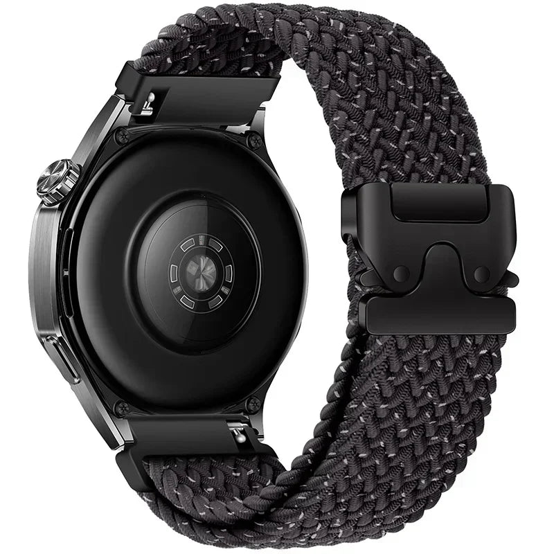 OnePlus Braided Nylon Parachute Buckle Watch Band Strap Replacement on smart watch.