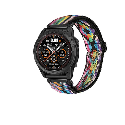 Garmin QuickFit 20/22/26mm Elastic Bohemian Woven Nylon Band — product view