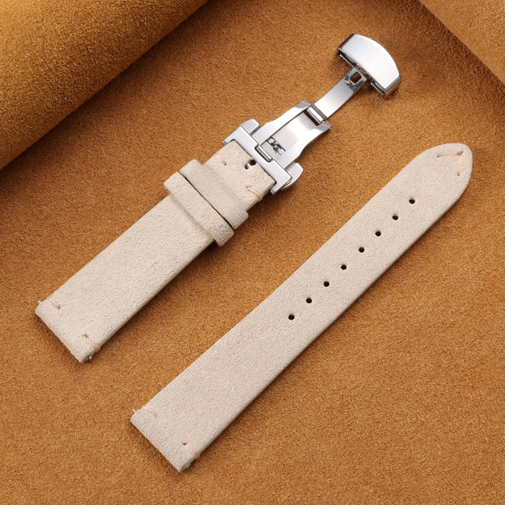 Garmin Suede Butterfly Clasp Band in Beige