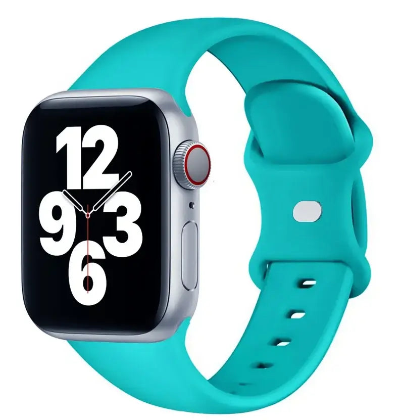 Turquoise classic silicone Apple Watch sport band