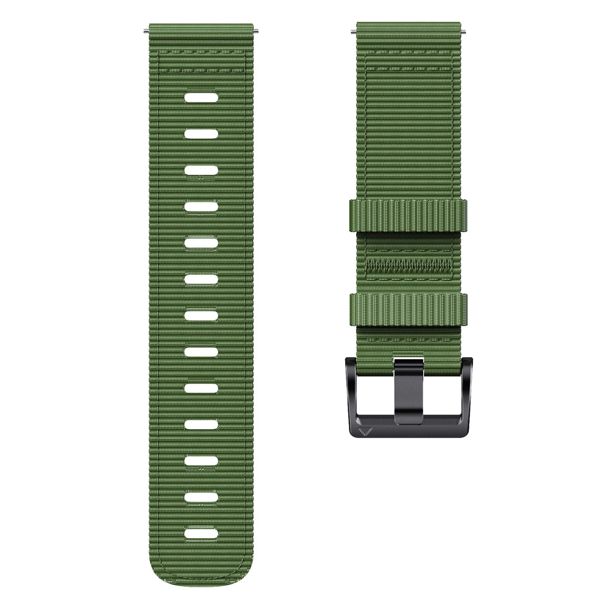 Motorola Moto Ribbed Nylon Band with Black Buckle — Olive Green