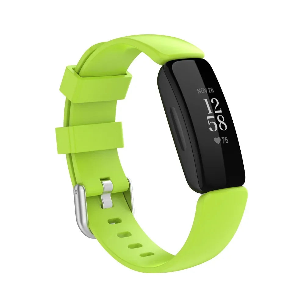 Fitbit Inspire 1/2/HR Classic Silicone Buckle Band - Lime band