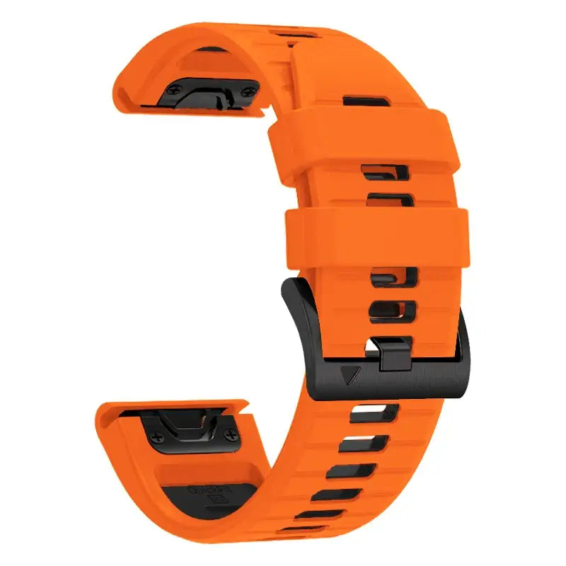 Garmin QuickFit Two-Tone Silicone Sport Band in Orange / Black
