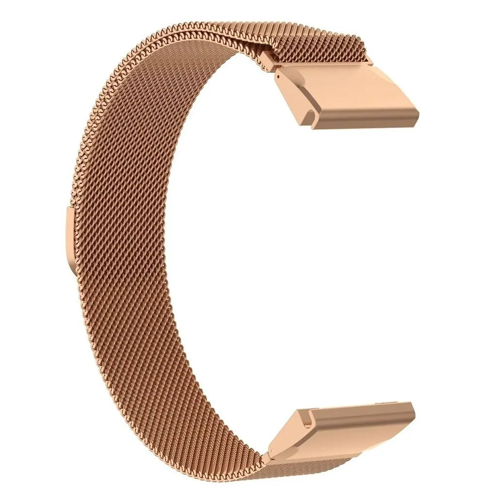 Garmin QuickFit Magnetic Metal Mesh Band rose gold mesh band showing the loop
