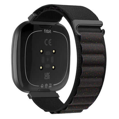 Black Speckled Fitbit Versa 4, Versa 3, Sense 2 and Sense Alpine Loop Nylon Band