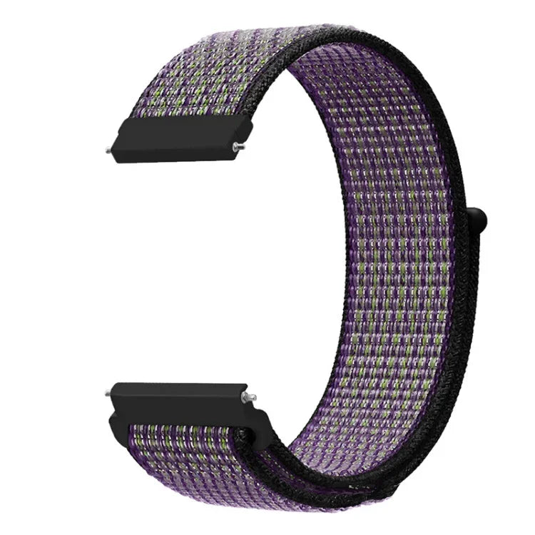 COROS Adjustable Nylon Loop Watch Band in Colors & Camo - Purple / Black
