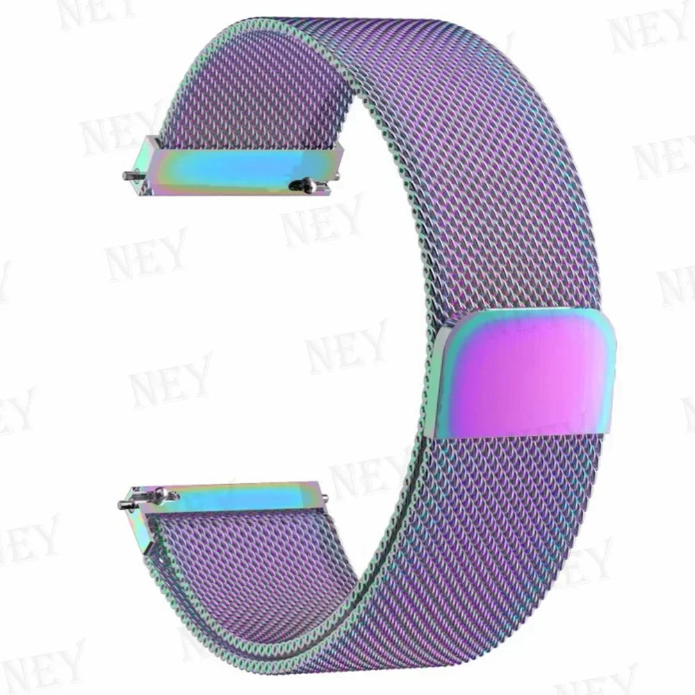 COROS Stainless Steel Milanese Mesh Watch Band - Iridescent purple mesh