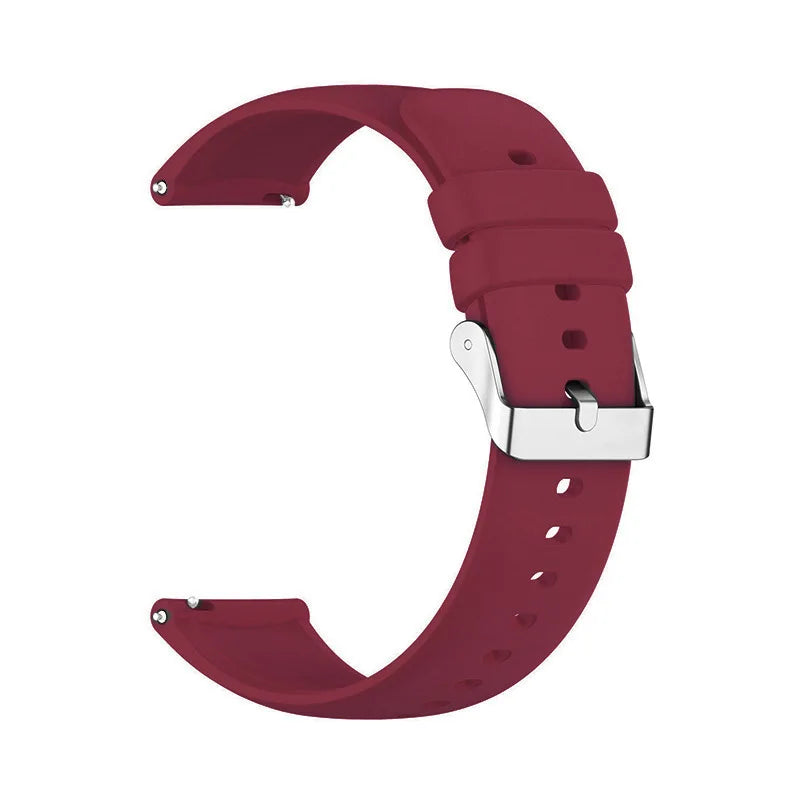 Motorola Moto Watch Bands Silicone Replacement Strap with Metal Buckle in red color