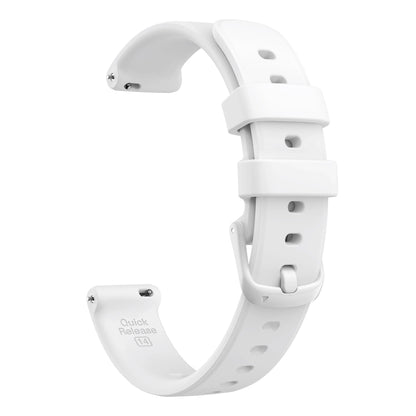 White Garmin Lily 2 and 2 Active 14mm Silicone Band with Buckle