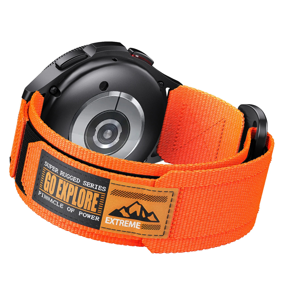 COROS Nylon Sport Loop Watch Band with Woven Patch - Orange