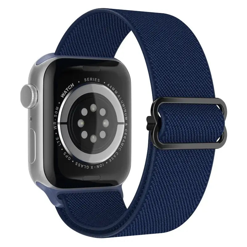 Navy Blue adjustable stretch nylon Apple Watch band