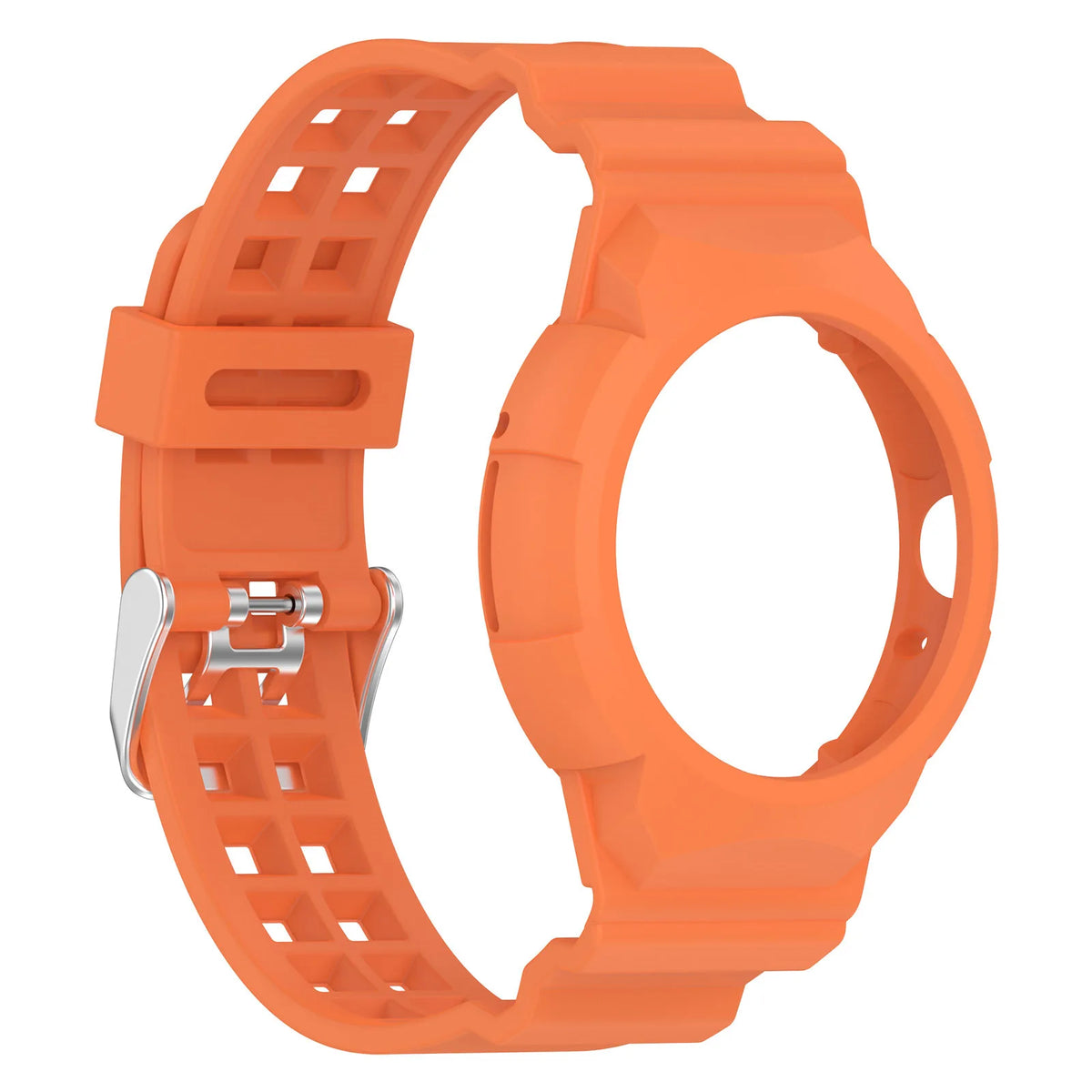 Orange Google Pixel Watch 3, 2 and 1 41mm Clear TPU Band with Built-In Case