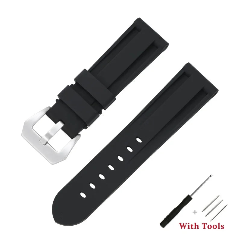 Polar Silicone Buckle Band in Solid and Camo Colors — Black