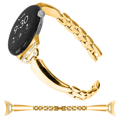 Google Pixel Watch 5, 4 and 3 41mm Slim Bling Chain Bracelet Band — design detail