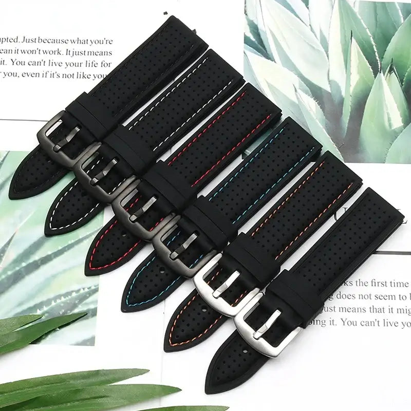 Colored stitching and buckle finish selection — BandsCo Straps