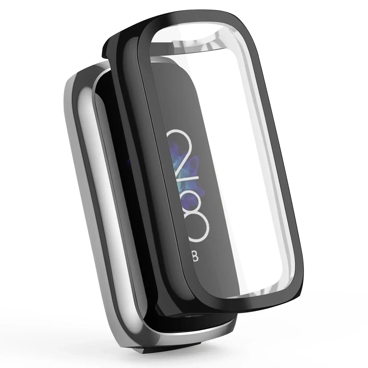 Stylish case and screen protector for Fitbit Luxe, blending premium materials with elegant design for a secure fit.