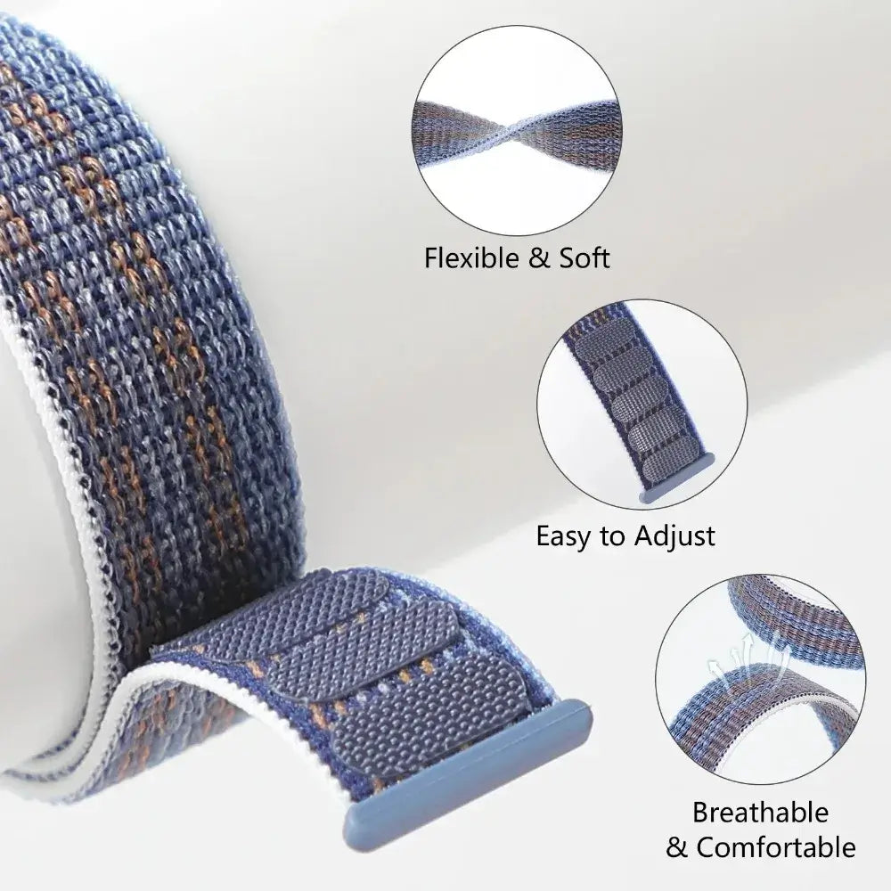 Woven fabric and hook-and-loop detail — BandsCo Straps