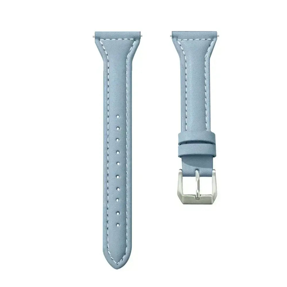 Amazfit Slim Leather Band with Stitched Edges — Dusty Blue