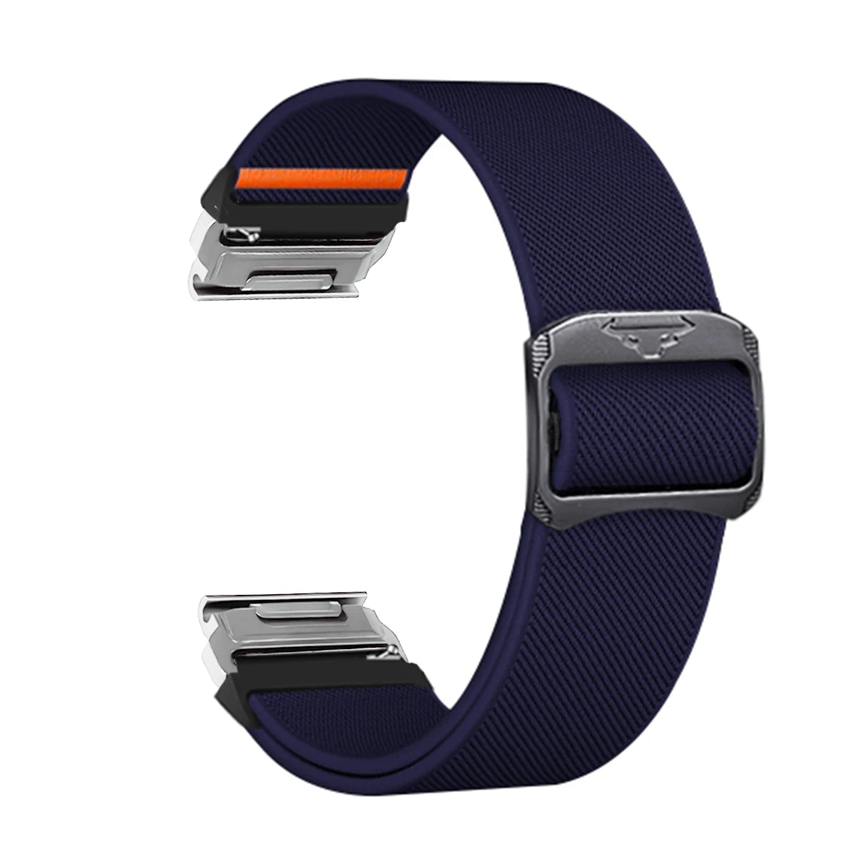 Garmin QuickFit Nylon Band - Clasp and Slider Styles in Navy / Silver - Slider
