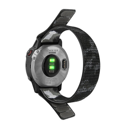 Black 1 Garmin QuickFit 22/26mm Soft Nylon Hook-and-Loop Sport Band