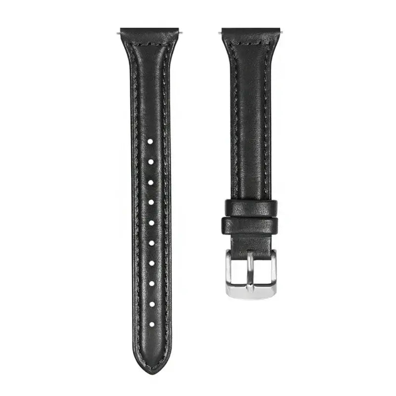 Amazfit Slim Leather Band with Stitched Edges — Black