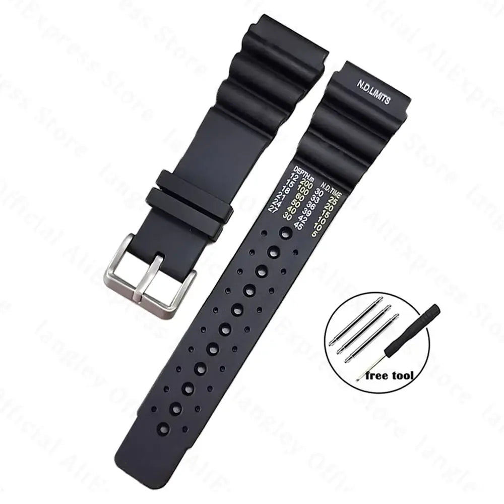 Suunto Silicone Dive-Style Band - Black / Black Resin Keeper